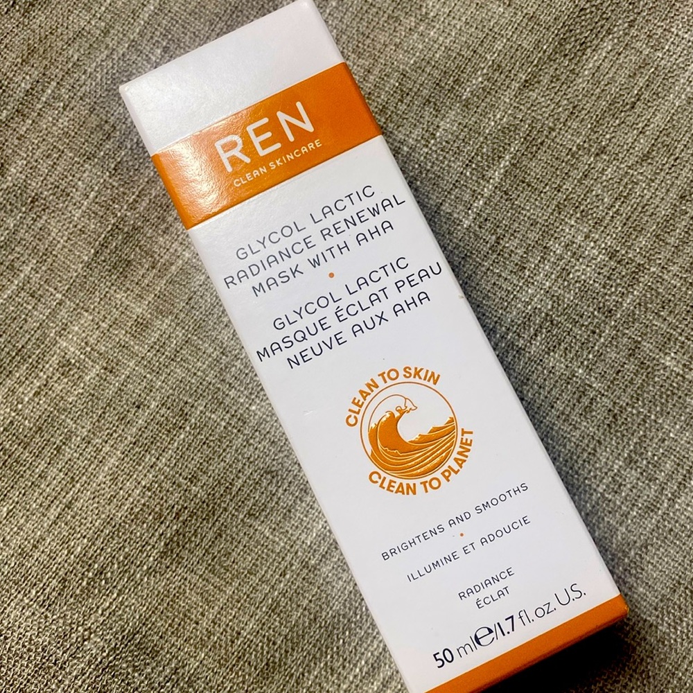 Ren clean skincare glycol lactic radiance renewal mask with aha